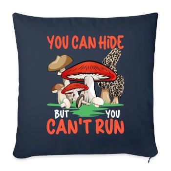Mushroom hunter mushroom hunting - Sofa pillowcase 17,3'' x 17,3'' (45 x 45 cm) - navy - Front