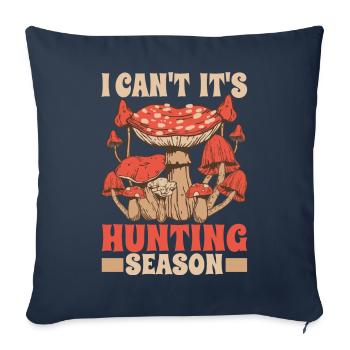Mushroom hunter mushroom hunting - Sofa pillowcase 17,3'' x 17,3'' (45 x 45 cm) - navy - Front