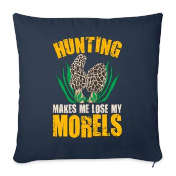 Mushroom hunter mushroom hunting - Sofa pillowcase 17,3'' x 17,3'' (45 x 45 cm) - navy - Front