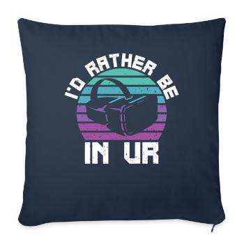 Virtual Reality VR Gift - Sofa pillowcase 17,3'' x 17,3'' (45 x 45 cm) - navy - Front