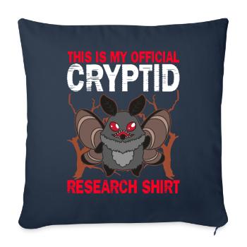 Mothman Cryptid Folklore - Housse de coussin décorative 45 x 45 cm - bleu marine - Devant
