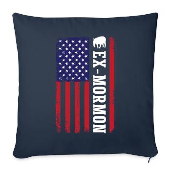 Tapir Exmo Patriotic Post-Mormon Anti LDS - Sofa pillowcase 17,3'' x 17,3'' (45 x 45 cm) - navy - Front