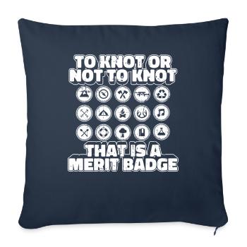 Nœuds Pathfinder - Housse de coussin décorative 45 x 45 cm - bleu marine - Devant