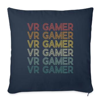 Virtual Reality VR Gift - Sofa pillowcase 17,3'' x 17,3'' (45 x 45 cm) - navy - Front