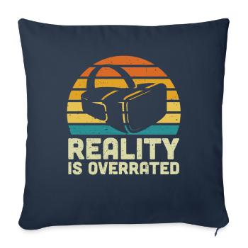 Virtual Reality VR Gift - Sofa pillowcase 17,3'' x 17,3'' (45 x 45 cm) - navy - Front