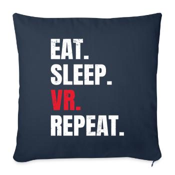 Virtual Reality VR Gift - Sofa pillowcase 17,3'' x 17,3'' (45 x 45 cm) - navy - Front