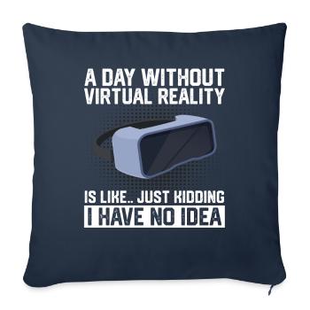 Virtual Reality VR Gift - Sofa pillowcase 17,3'' x 17,3'' (45 x 45 cm) - navy - Front