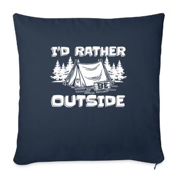 Boy Scout Funny Id Rather Be Outside - Sofa pillowcase 17,3'' x 17,3'' (45 x 45 cm) - navy - Front