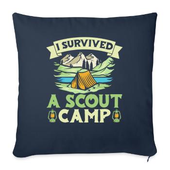 Survivants scouts - Housse de coussin décorative 45 x 45 cm - bleu marine - Devant