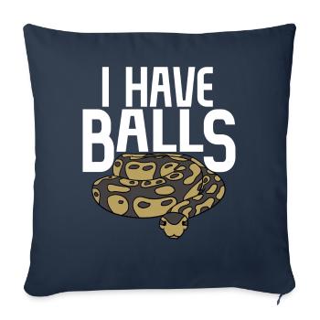 Ball python snake - Sofa pillowcase 17,3'' x 17,3'' (45 x 45 cm) - navy - Front