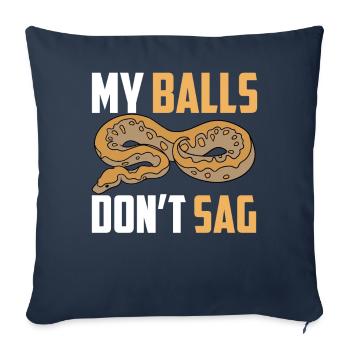 Ball python snake - Sofa pillowcase 17,3'' x 17,3'' (45 x 45 cm) - navy - Front