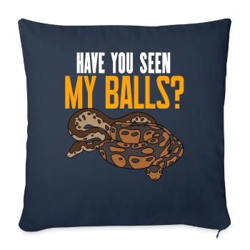 Ball Python Snake - Sofa pillowcase 17,3'' x 17,3'' (45 x 45 cm) - navy - Front