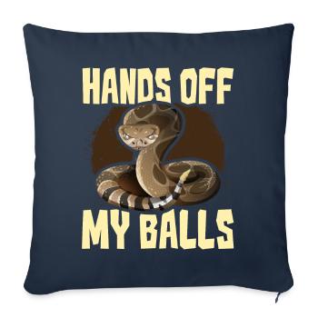 Ball Python Snake - Sofa pillowcase 17,3'' x 17,3'' (45 x 45 cm) - navy - Front