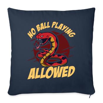 Ball Python Snake - Sofa pillowcase 17,3'' x 17,3'' (45 x 45 cm) - navy - Front