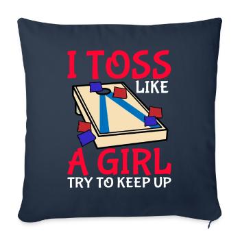 Cornhole corn hole - Sofa pillowcase 17,3'' x 17,3'' (45 x 45 cm) - navy - Front