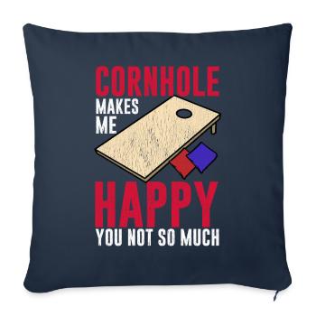 Funny Corn Hole - Sofa pillowcase 17,3'' x 17,3'' (45 x 45 cm) - navy - Front