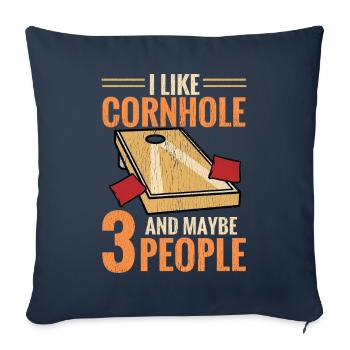 Funny Corn Hole - Sofa pillowcase 17,3'' x 17,3'' (45 x 45 cm) - navy - Front