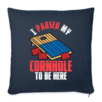 Funny Corn Hole - Sofa pillowcase 17,3'' x 17,3'' (45 x 45 cm) - navy - Front