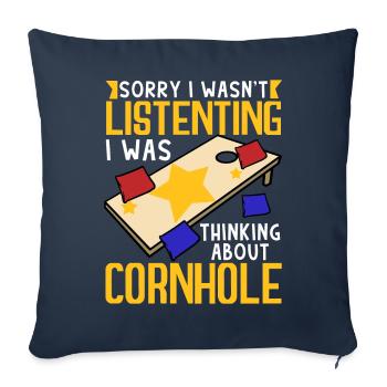 Funny Corn Hole - Sofa pillowcase 17,3'' x 17,3'' (45 x 45 cm) - navy - Front