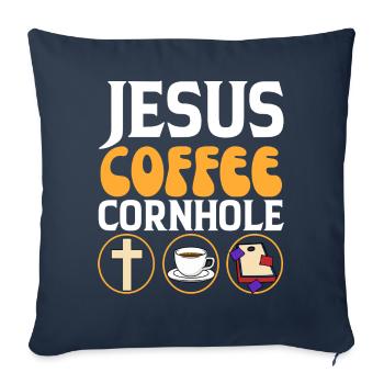 Corn Hole - Sofa pillowcase 17,3'' x 17,3'' (45 x 45 cm) - navy - Front