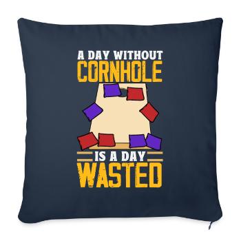 Funny Corn Hole - Sofa pillowcase 17,3'' x 17,3'' (45 x 45 cm) - navy - Front