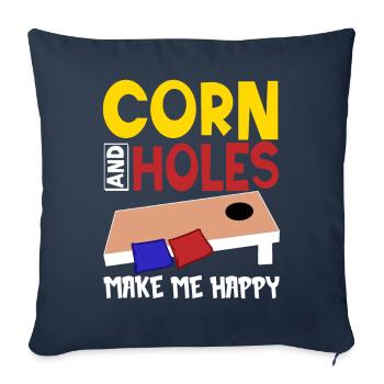 Funny Cornhole Corn Hole - Sofa pillowcase 17,3'' x 17,3'' (45 x 45 cm) - navy - Front