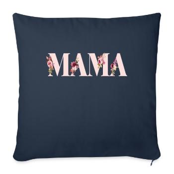 Maman, fête des mères, maman, maman - Housse de coussin décorative 45 x 45 cm - bleu marine - Devant