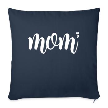 Maman5 Fête des mères Maman Maman - Housse de coussin décorative 45 x 45 cm - bleu marine - Devant