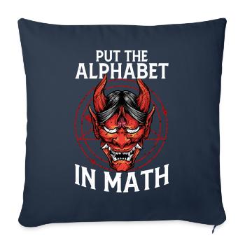 Drôle de satanisme Satan satanique - Housse de coussin décorative 45 x 45 cm - bleu marine - Devant