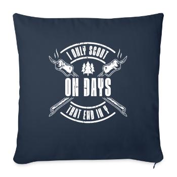 Éclaireur - Housse de coussin décorative 45 x 45 cm - bleu marine - Devant