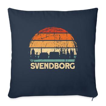 Canton de Svendborg - Housse de coussin décorative 45 x 45 cm - bleu marine - Devant