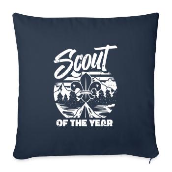 Éclaireur - Housse de coussin décorative 45 x 45 cm - bleu marine - Devant