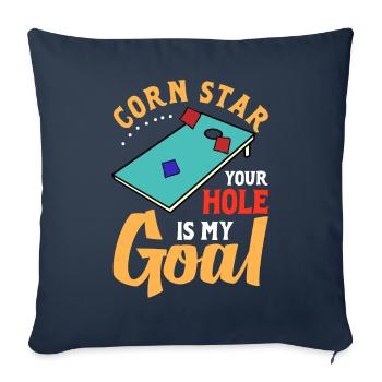 Funny Cornhole Corn Hole - Sofa pillowcase 17,3'' x 17,3'' (45 x 45 cm) - navy - Front