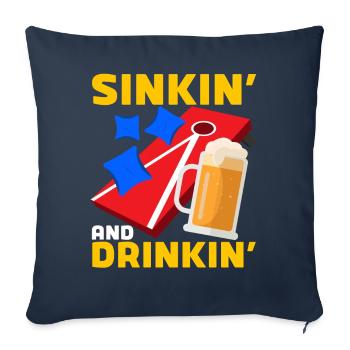 Cornhole corn hole - Sofa pillowcase 17,3'' x 17,3'' (45 x 45 cm) - navy - Front