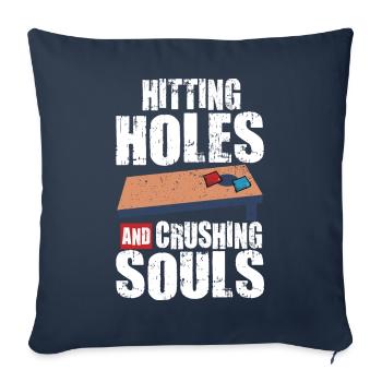Funny Cornhole Corn Hole - Sofa pillowcase 17,3'' x 17,3'' (45 x 45 cm) - navy - Front