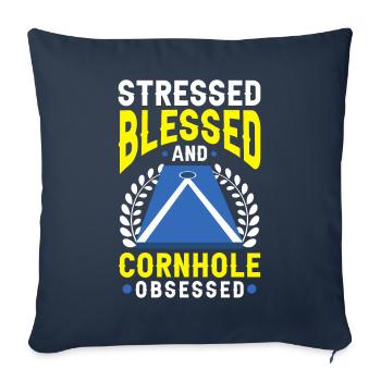 Corn Hole - Sofa pillowcase 17,3'' x 17,3'' (45 x 45 cm) - navy - Front
