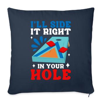 Funny Cornhole Corn Hole - Sofa pillowcase 17,3'' x 17,3'' (45 x 45 cm) - navy - Front