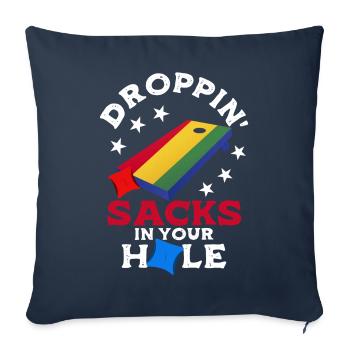 Funny Cornhole Corn Hole - Sofa pillowcase 17,3'' x 17,3'' (45 x 45 cm) - navy - Front