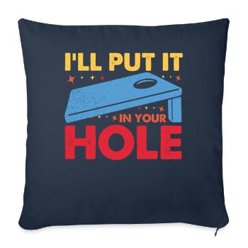 Funny Cornhole Corn Hole - Sofa pillowcase 17,3'' x 17,3'' (45 x 45 cm) - navy - Front