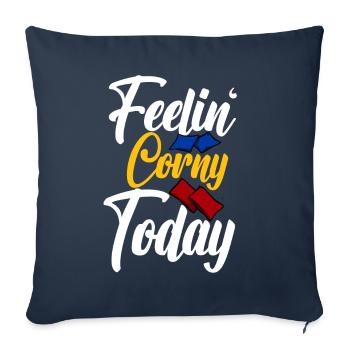 Funny Cornhole Corn Hole - Sofa pillowcase 17,3'' x 17,3'' (45 x 45 cm) - navy - Front