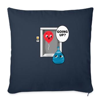 Balloon Elevator Saying - Sofa pillowcase 17,3'' x 17,3'' (45 x 45 cm) - navy - Front