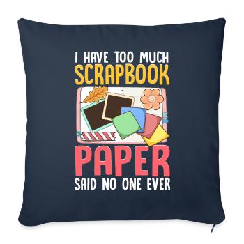 Scrapbooking Scrapbooker - Sofa pillowcase 17,3'' x 17,3'' (45 x 45 cm) - navy - Front