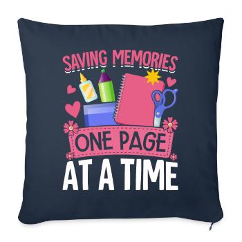 Scrapbooking Scrapbooker - Sofa pillowcase 17,3'' x 17,3'' (45 x 45 cm) - navy - Front
