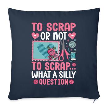 Scrapbooking Scrapbooker - Housse de coussin décorative 45 x 45 cm - bleu marine - Devant