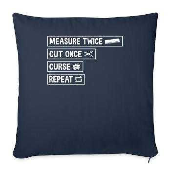 Scrapbooking Scrapbooker - Housse de coussin décorative 45 x 45 cm - bleu marine - Devant