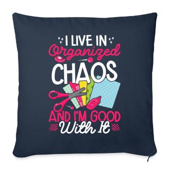 Scrapbooking Scrapbooker - Sofa pillowcase 17,3'' x 17,3'' (45 x 45 cm) - navy - Front