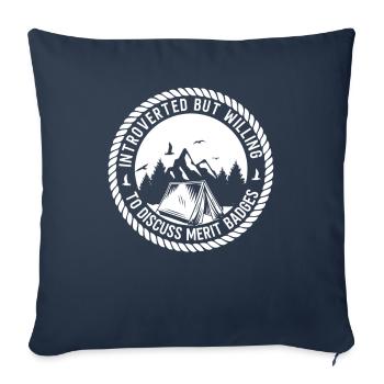 Éclaireur - Housse de coussin décorative 45 x 45 cm - bleu marine - Devant