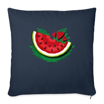 Pastèque - Housse de coussin décorative 45 x 45 cm - bleu marine - Devant