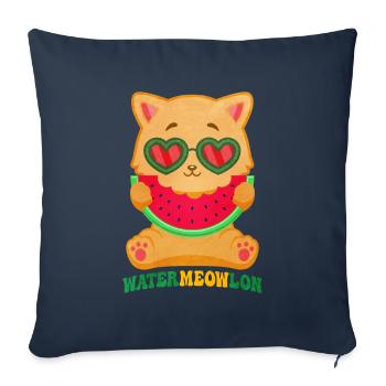 Pastèque - Housse de coussin décorative 45 x 45 cm - bleu marine - Devant