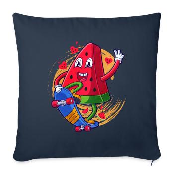 Pastèque - Housse de coussin décorative 45 x 45 cm - bleu marine - Devant